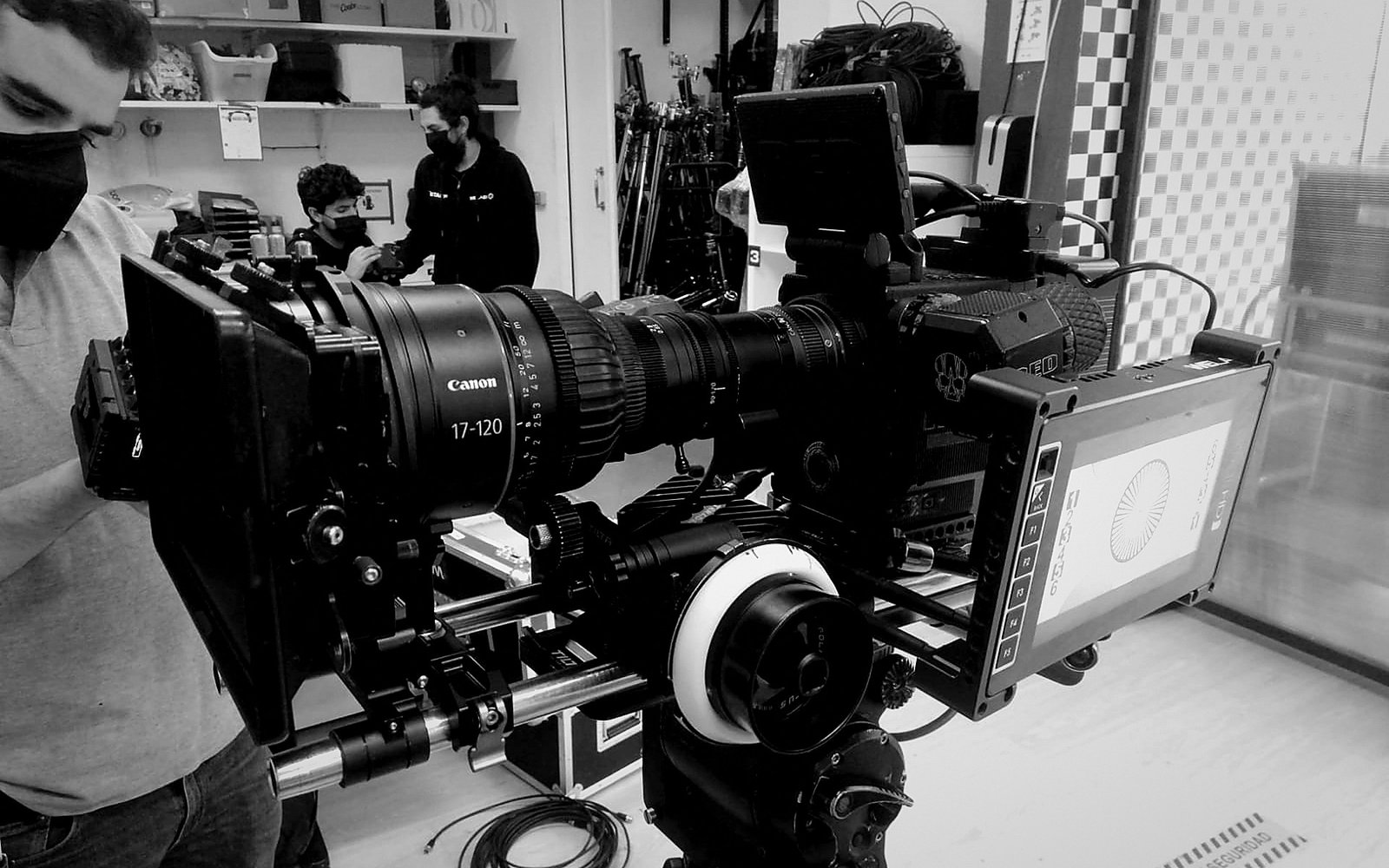 Rodaje audiovisual con equipo técnico